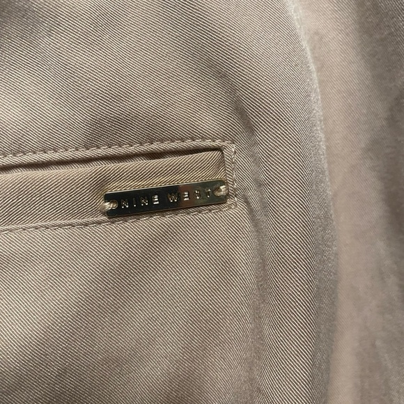 NWT NINE WEST Women's Pants Tapered Leg High-Rise Beige Color Stretch.Size 10 - Picture 4 of 10